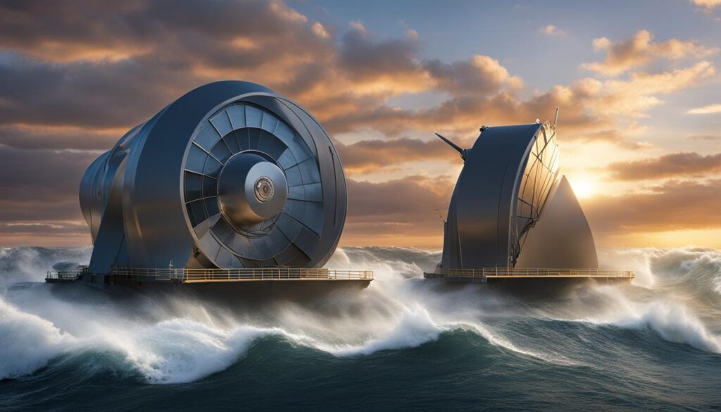 Kaplan turbines in wave energy generation